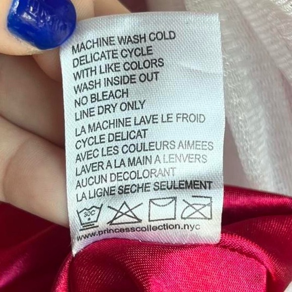 American Princess Red Lace Dress with Bow - Picture 8 of 8